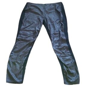 Lysse size large black faux suede front leggings stretch, soft dressy